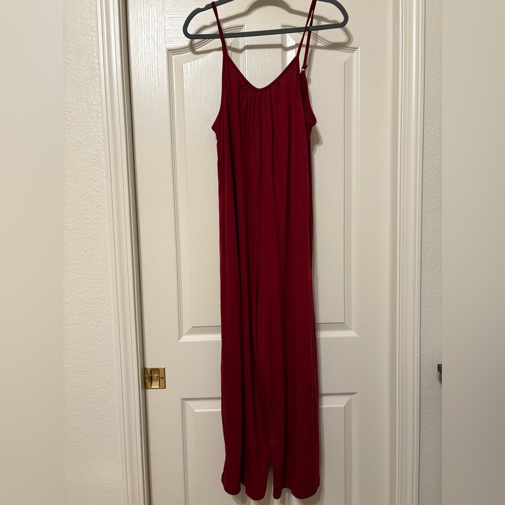 Elegant Red Jumpsuit Romper